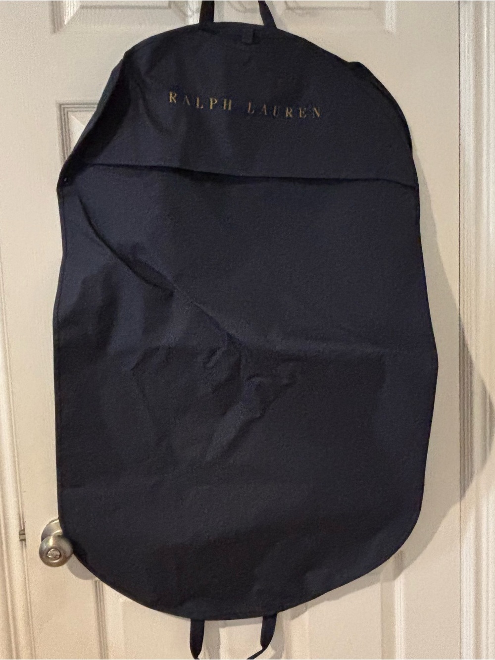 Ralph Lauren Navy Round Garment Bag with Handle